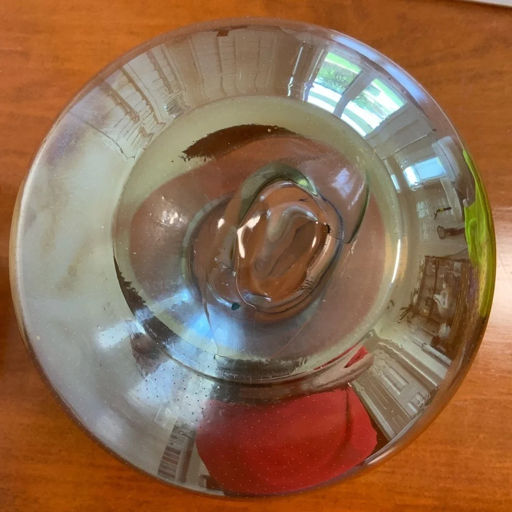 Vintage Hand Blown Art Glass Jug | Murano-Style Bullicante Vase